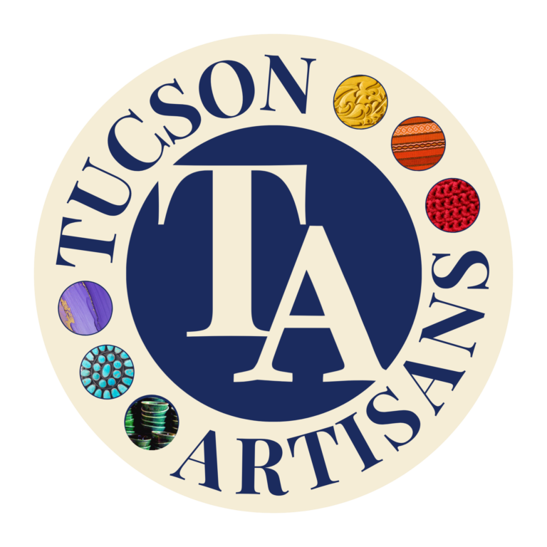 Tucson Artisans circle logo with champagn background 1 768x768